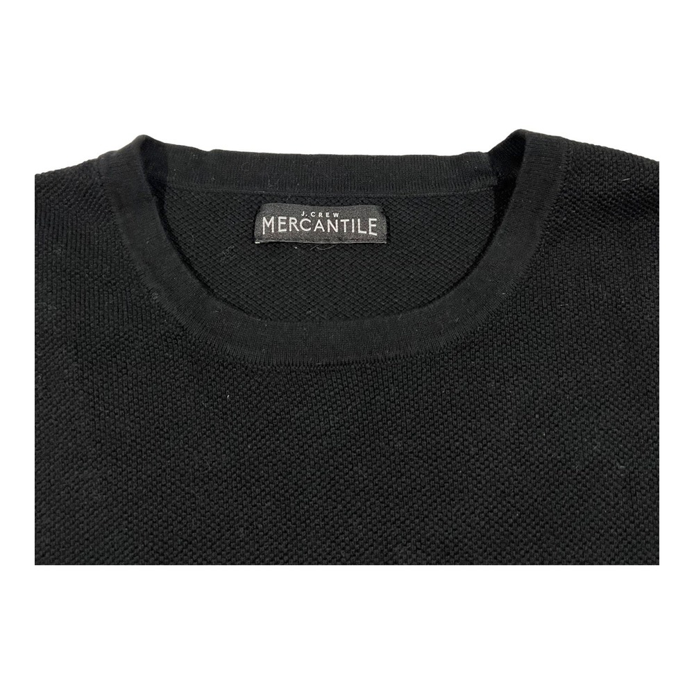 J. Crew Mercantile Men's Black V-Neck Sweater Size Missing 100% Cotton